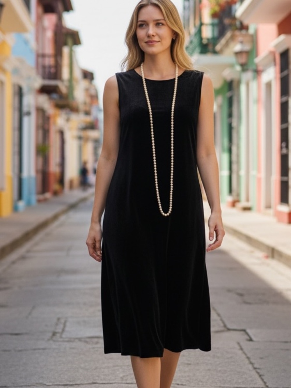 Single strand Round Faux Pearls Necklace with clasp